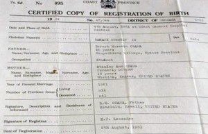 www.africanpress.me : Obama registration sir edward of lavender was the colonial registrar in Mombasa in 1961? Check it out and satisfy yourself by weighing the facts individually.